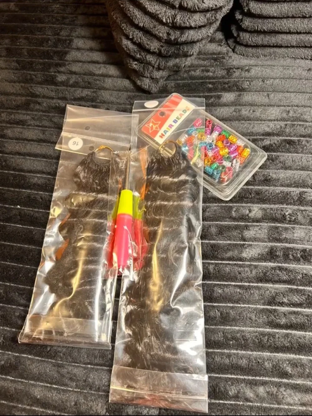 Human Hair crochet with Bead Set